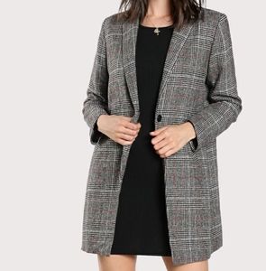 SHEIN Plaid Oversized Blazer